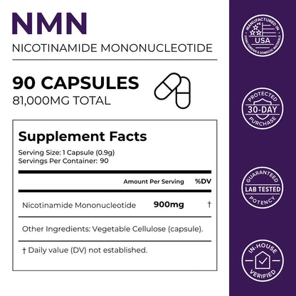 NMN kosttilskud - kapsler 900 mg